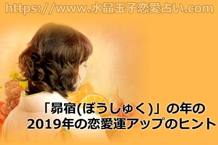 「昴宿(ぼうしゅく)」の年の2019年の恋愛運アップのヒント